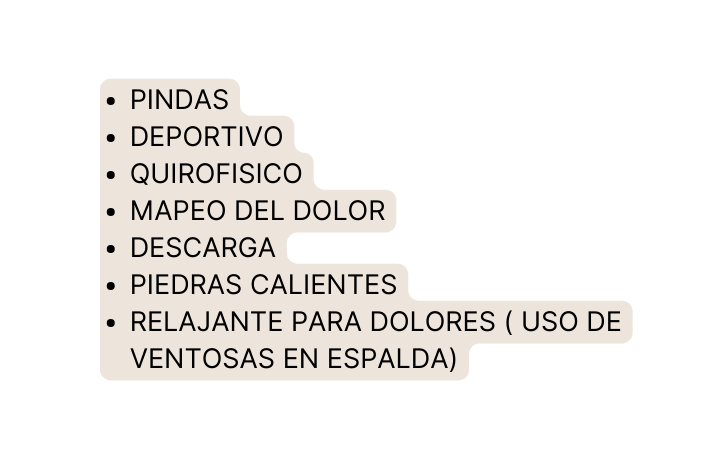 pindas deportivo quirofisico mapeo del dolor descarga piedras calientes relajante para dolores uso de ventosas en espalda