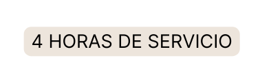 4 horas de servicio