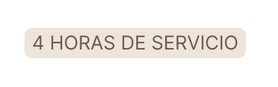 4 horas de servicio